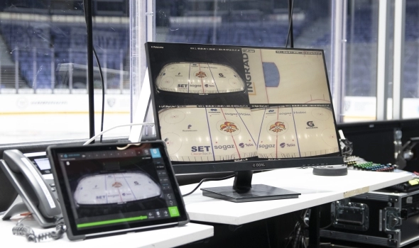GS Video Goal Judge System with access points by the ice rink and wireless tablet