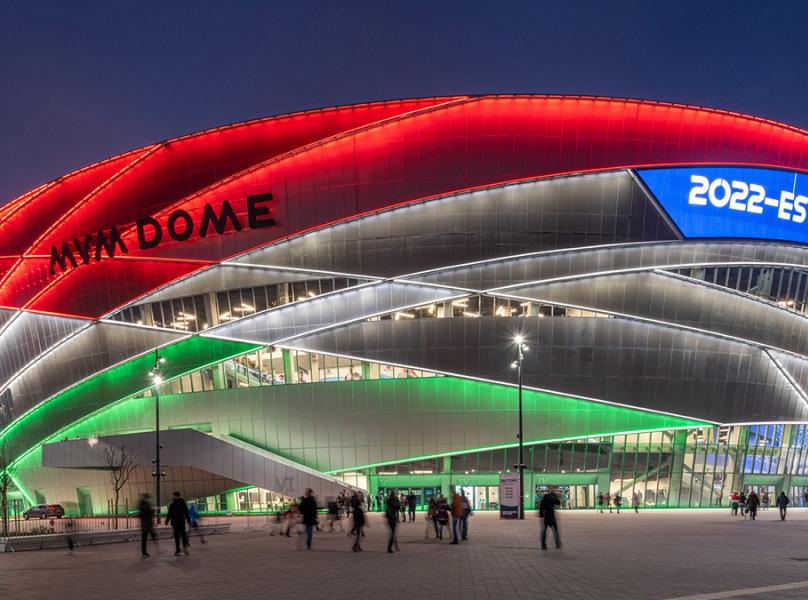 LED Facade MVM Dome Budapest EHF World Championship