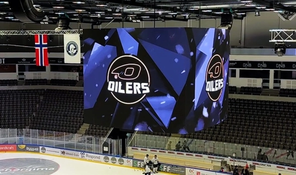Stavanger Oilers New Digital Scoreboard LED Media Cube