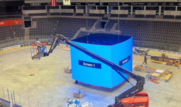 Center Hung Construction in Stavanger Oilers DNB Arena by Goal Sport Software