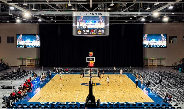 Scoreboards Legacy Arena Douglasville Georgia USA